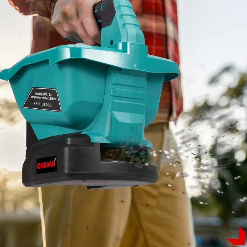 Grass Seed Spreader - 6 التروس التلقائي الأسمدة مفرشة يده