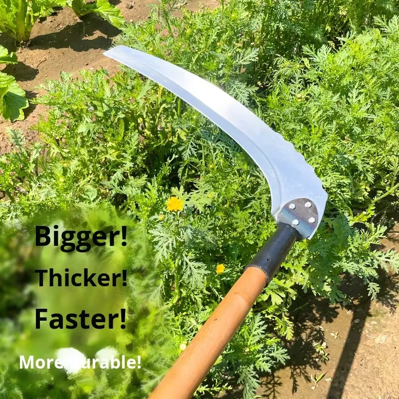 Gardening Tools For Beginners - منجل جديد بمقبض طويل وحجم كبير