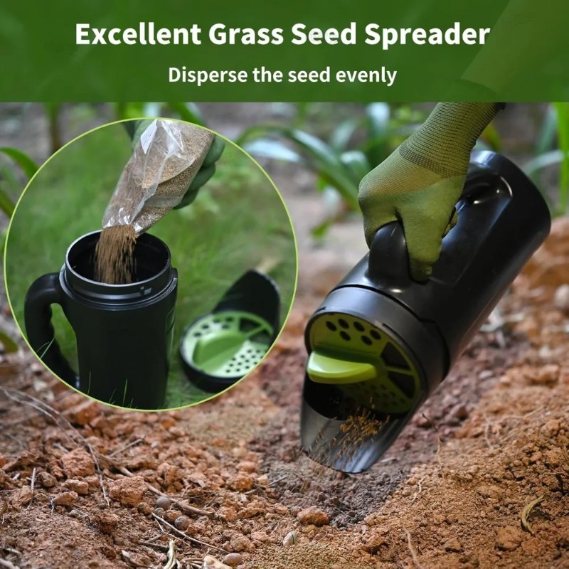 موزع محمول للحشائش قابل للتعدي - مراجعة Grass Seed Spreader وسعره